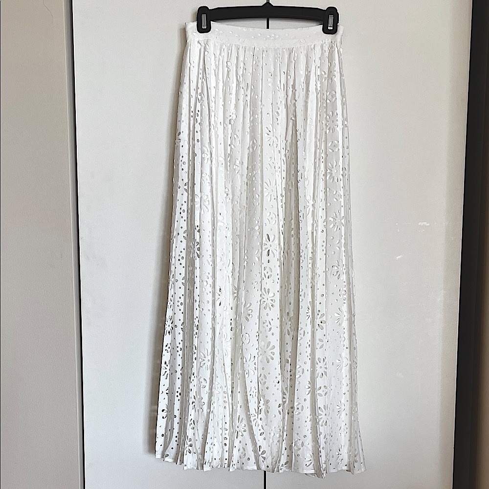 Rebecca Taylor White Floral Maxi Skirt